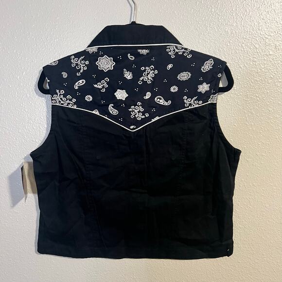 NWT Vintage Signature Gordon & James Western Print Button Up Tank Top Size M - Picture 4 of 5